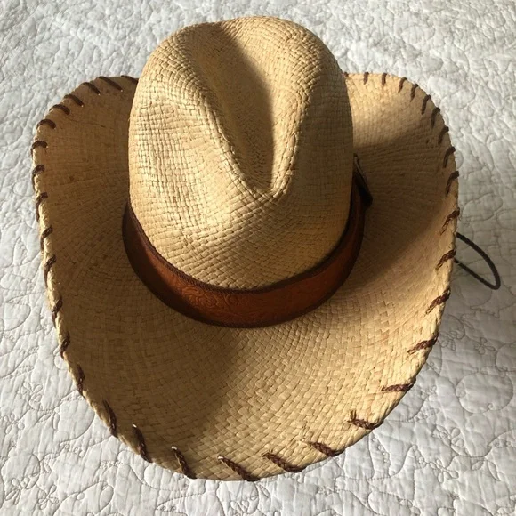 Fiesta cowboy/Cowgirl Straw Hat OS - Picture 2 of 12